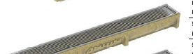 ANRIN SELF 100 SMART Rinne 1,0m mit Längsprofilrost V2A u. Venturi-Stutzen 100 x 12,2 x 9,6 cm