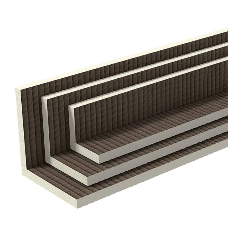 Fliesenbauplatten Winkelelement 260cm lang aus XPS, Oberfläche verfliesbar, verspachtelbar oder verputzbar