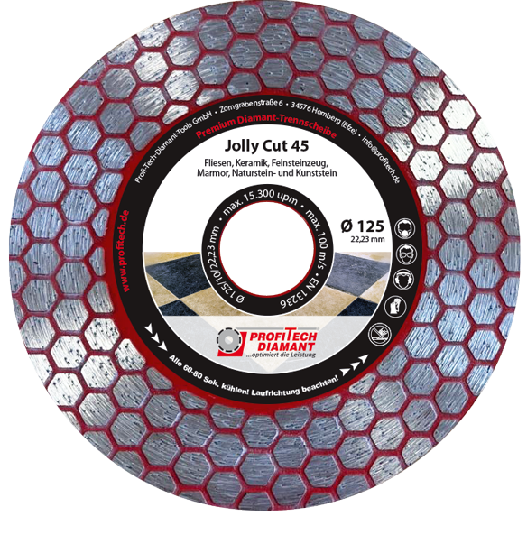 Diamanttrennscheibe für Fliesen und Keramik Jolly Cut 45