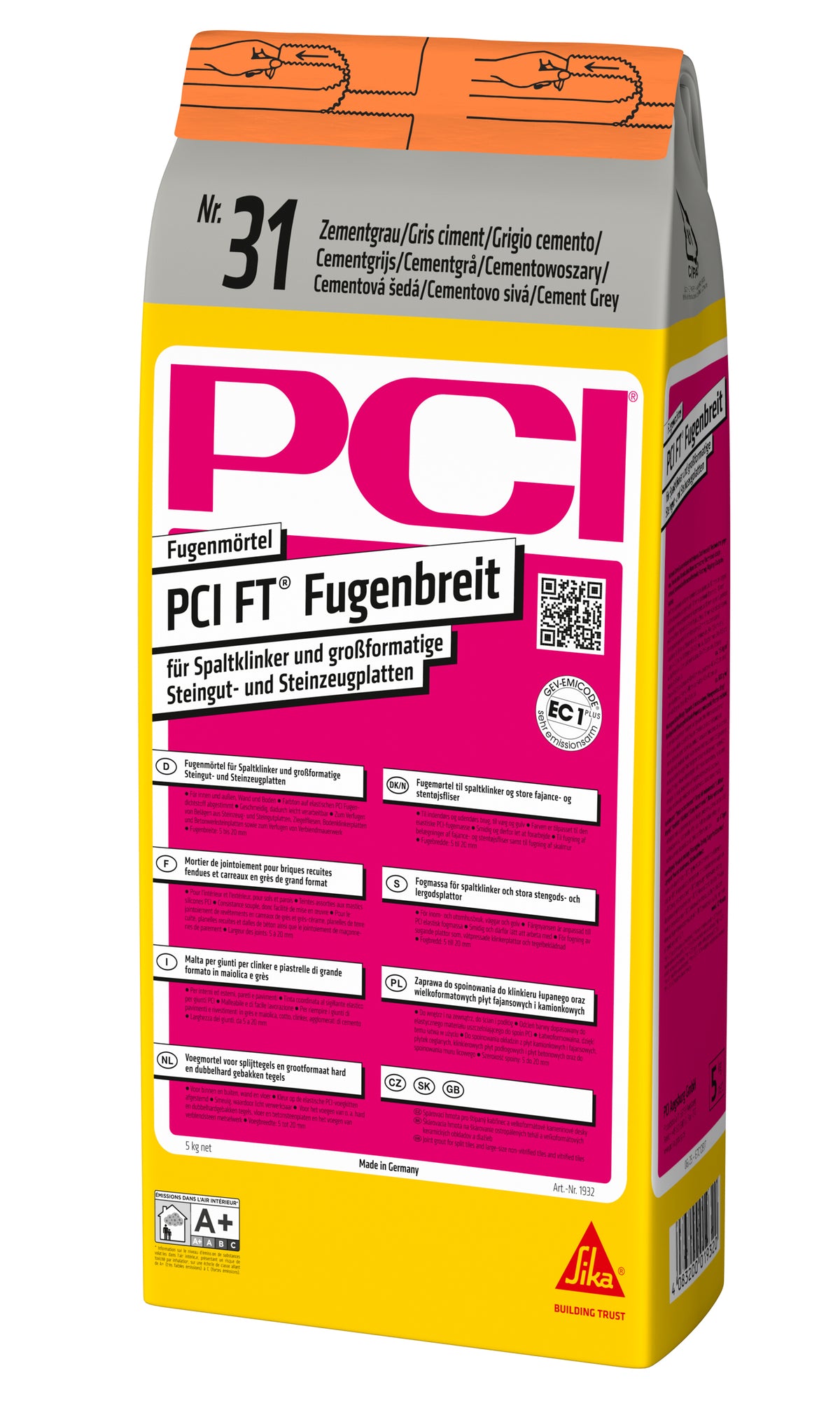 PCI FT Fugenbreit zementgrau 5 kg