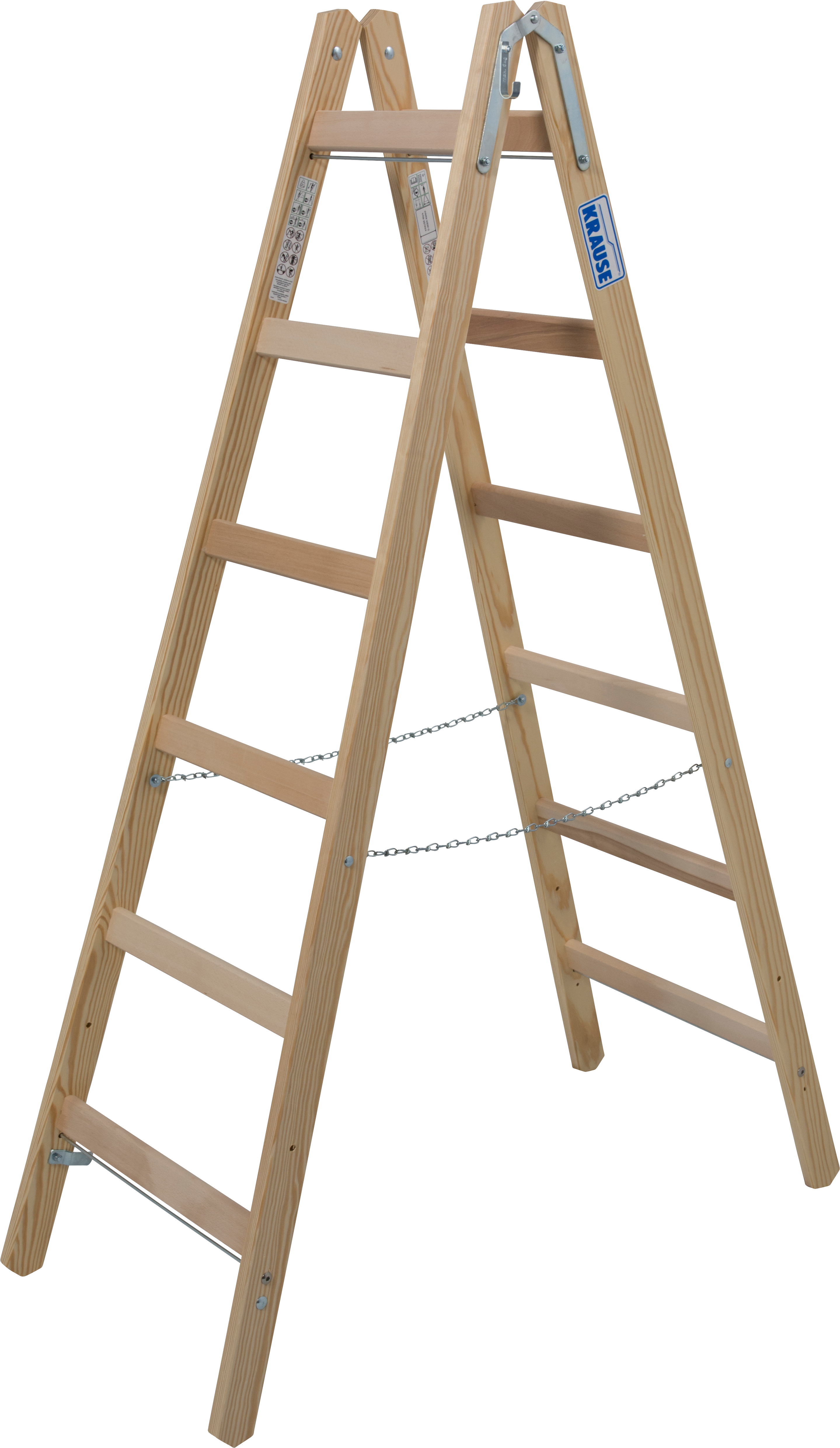 Stabilo Sprossen Doppelleiter Holz