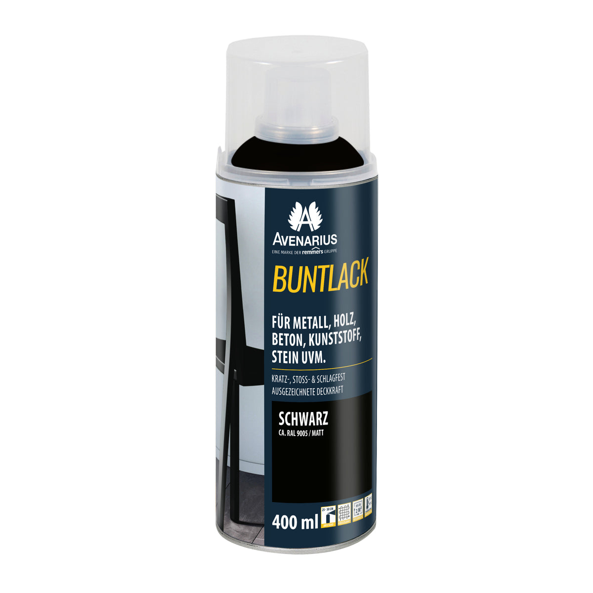 AVENARIUS BUNTLACK SCHWARZ MATT RAL 9005 400 ML