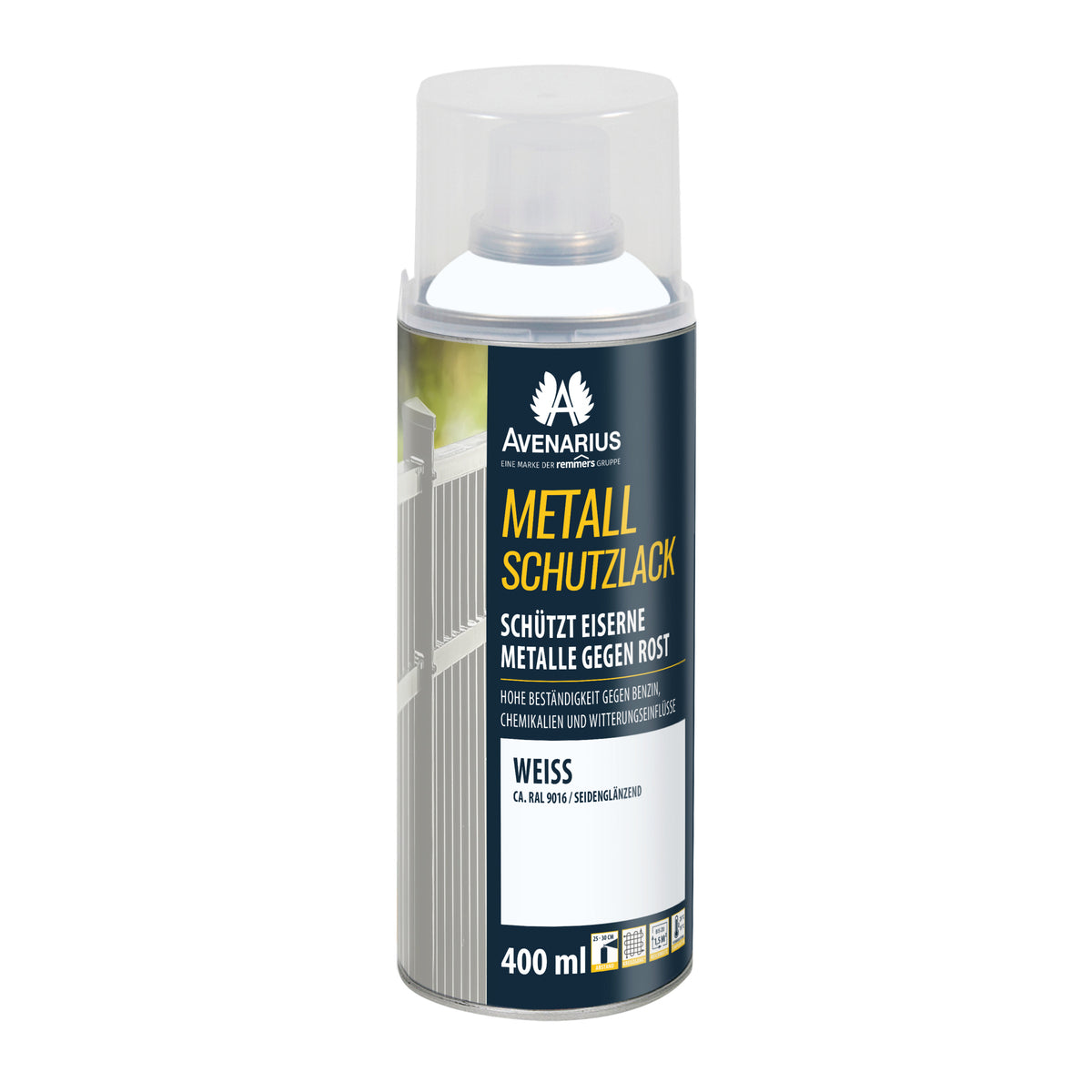 AVENARIUS METALLSCHUTZLACK WEIß RAL 9016 400 ML