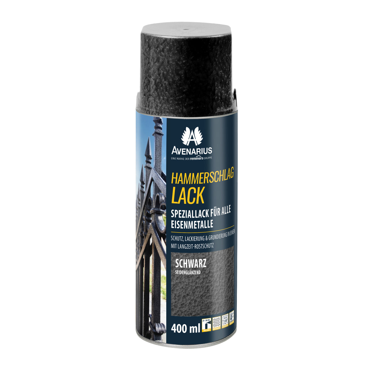 AVENARIUS HAMMERSCHLAGLACK SCHWARZ 400 ML