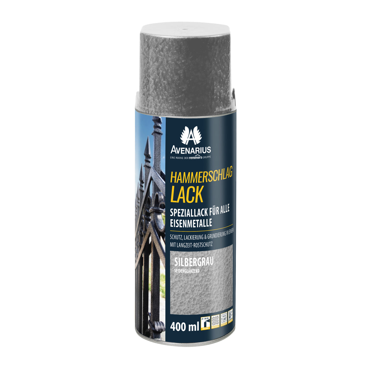 AVENARIUS HAMMERSCHLAGLACK SILBERGRAU 400 ML
