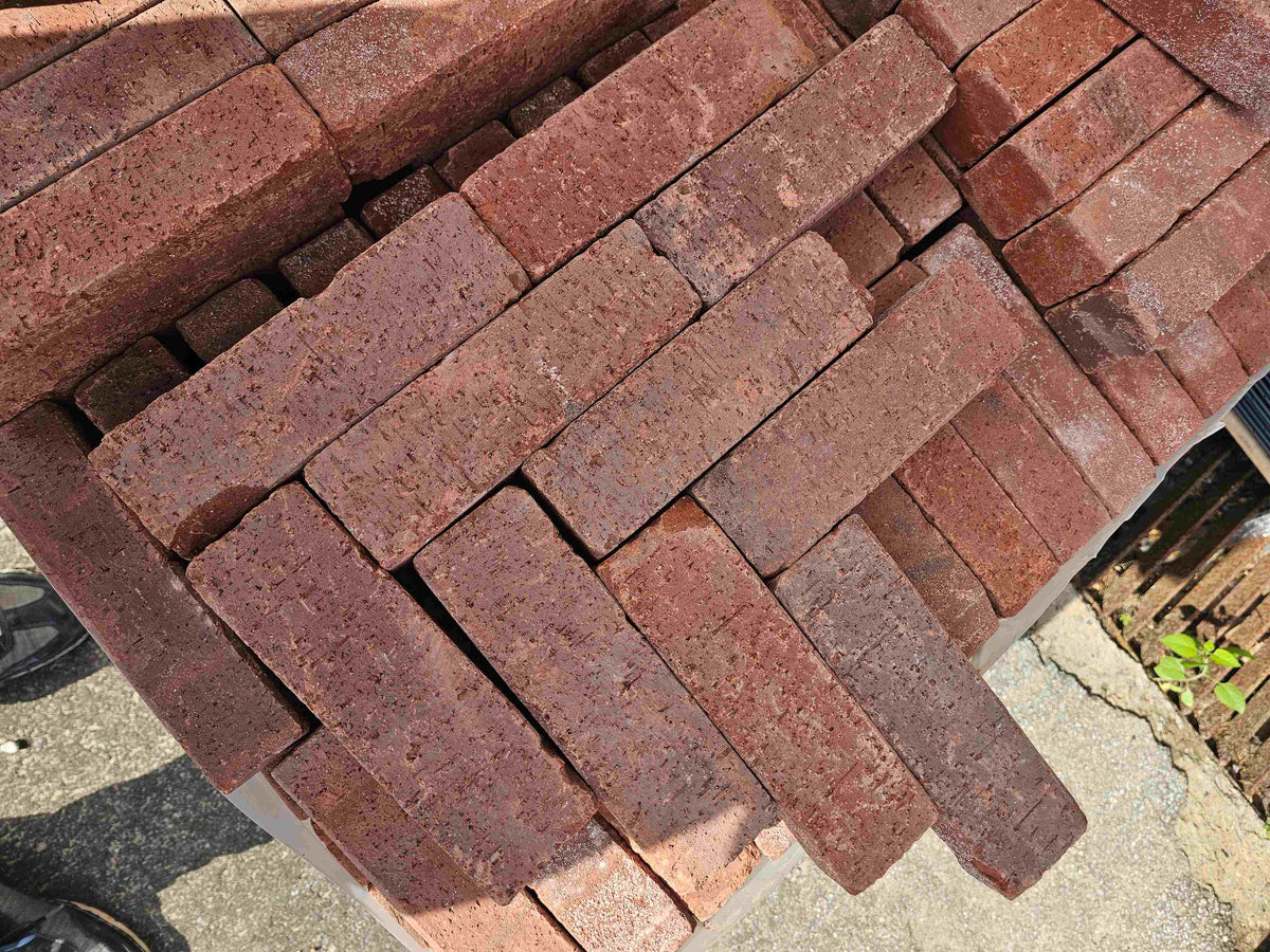 Pflasterklinker Rotblaubunt ohne Fase, geschält 216x70x52mm Stück