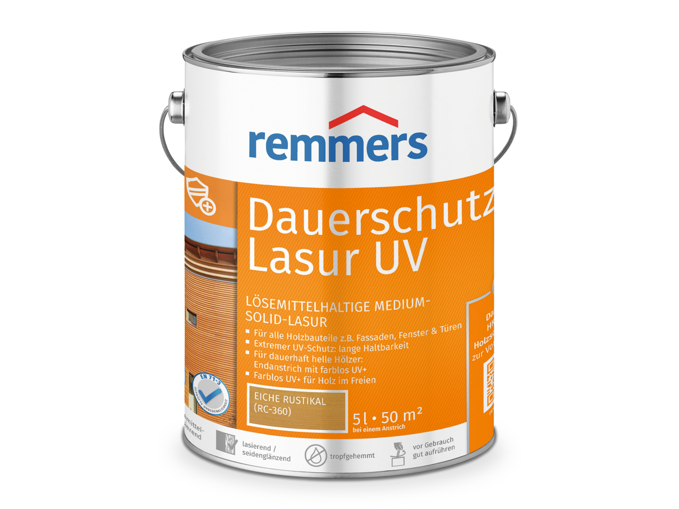 Remmers DAUERSCHUTZ-LASUR UV EICHE RUST. RC-360 5,00 LTR