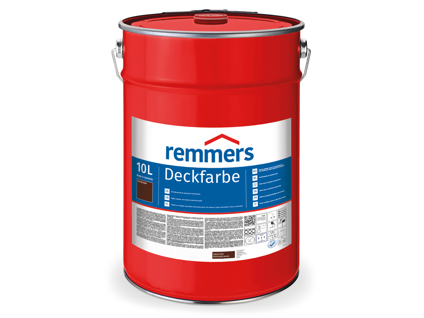 Remmers DECKFARBE NUSSBRAUN RAL 8011 10,00 LTR