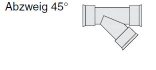 Eurodrain Abzweig 90° / Schrägstück 200 / 200