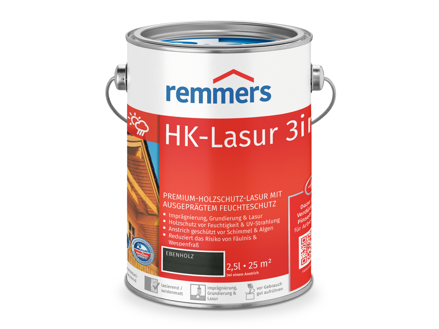 HK-LASUR 3 IN 1 PLUS EBENHOLZ RC-790 2,50 LTR