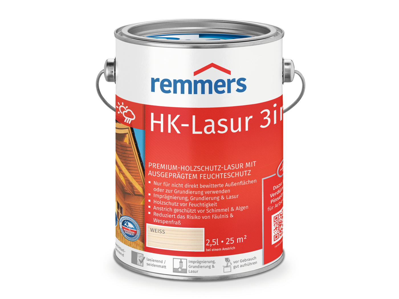 HK-LASUR 3 IN 1 PLUS WEIß RC-990 2,50 LTR