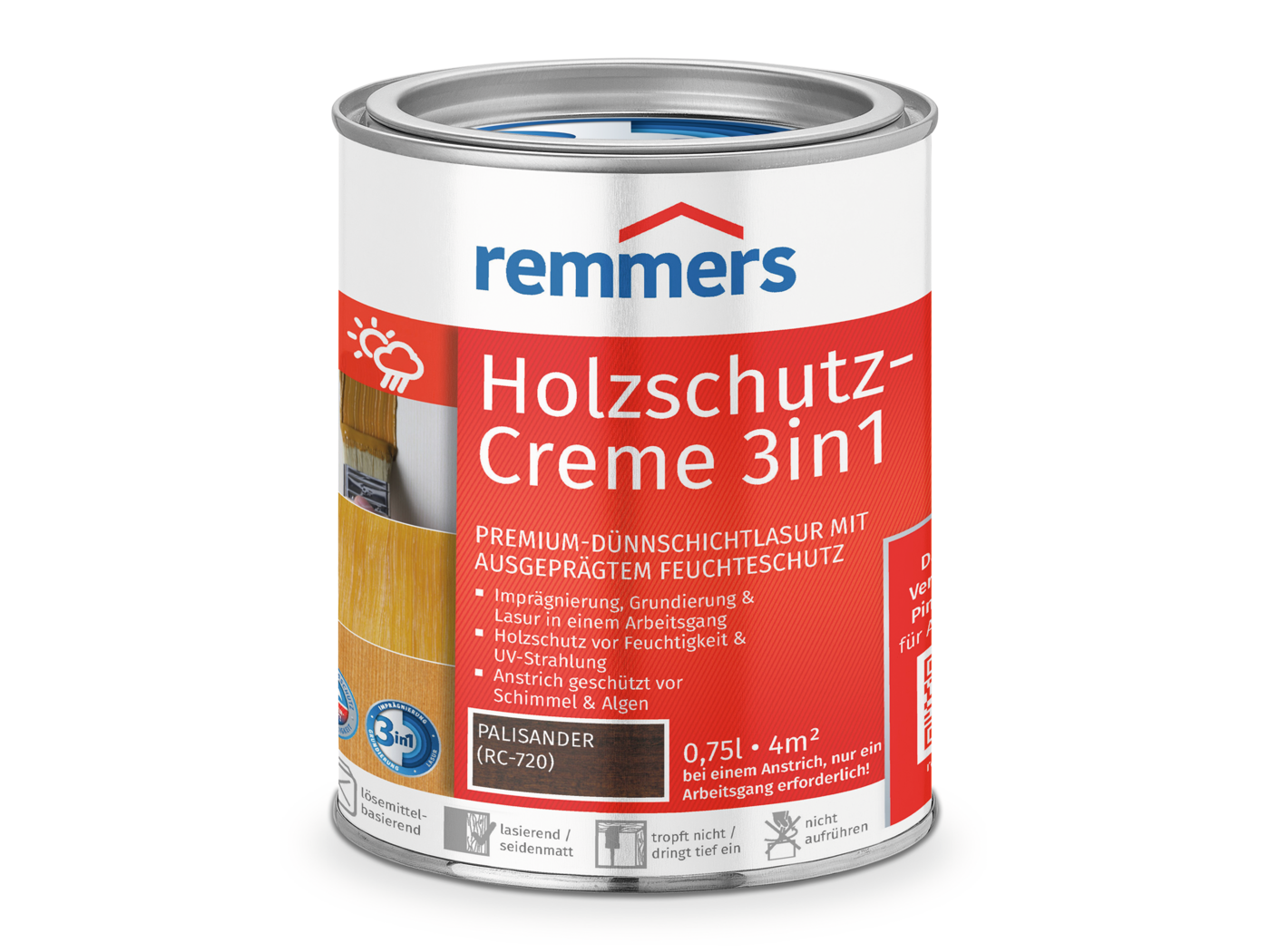 Remmers HOLZSCHUTZ-CREME PALISAND. RC-720 750ML 0,75 LTR