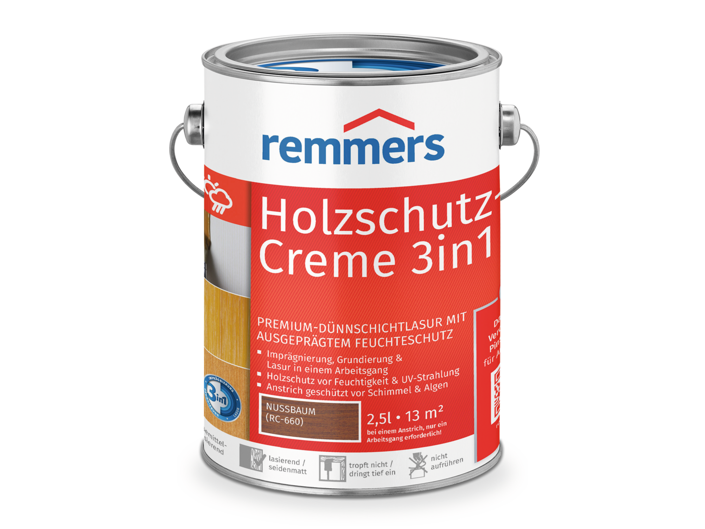 Remmers HOLZSCHUTZ-CREME NUSSBAUM RC-660 2,50 LTR