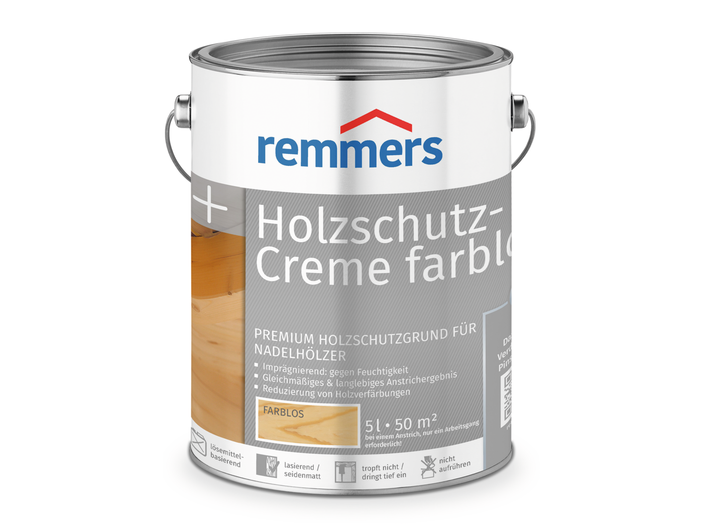 Remmers HOLZSCHUTZ-CREME FARBLOS 5,00 LTR