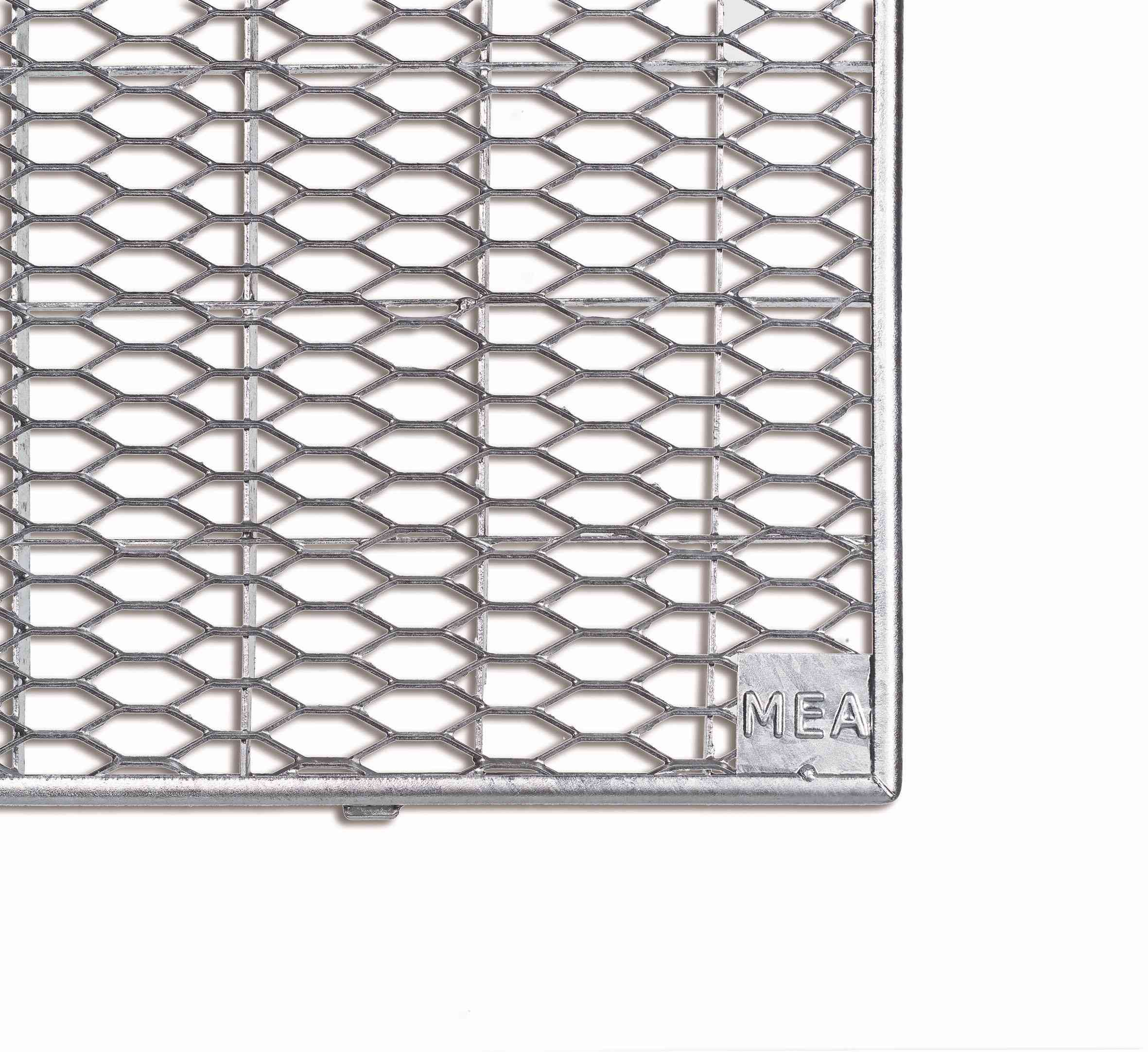 MEAMAX Lichtschacht 80 x 60-85 x 40 cm mit Streckmetallrost & Befestigungsset