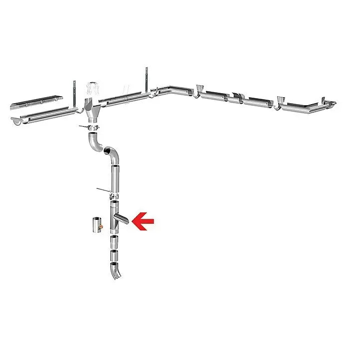 Regenrohrklappe Aluminium