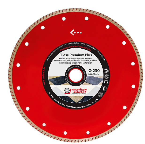 Fliese Premium Plus Ø 230/7/22,23mm Diamanttrennscheibe