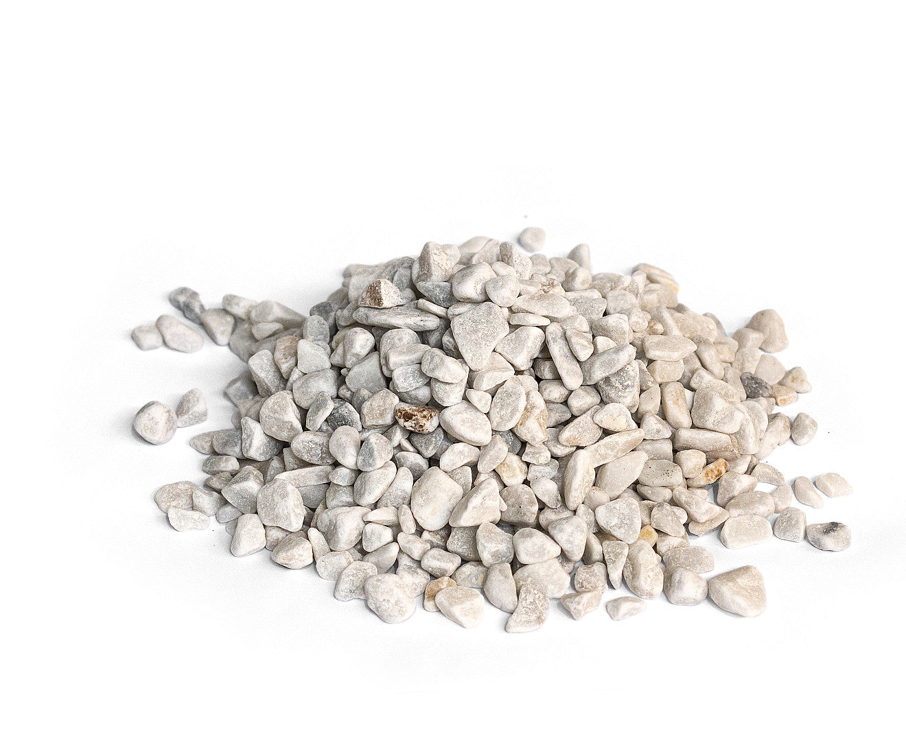 Zierkies Carrara, gerundelter Marmor á 1000kg BigBag