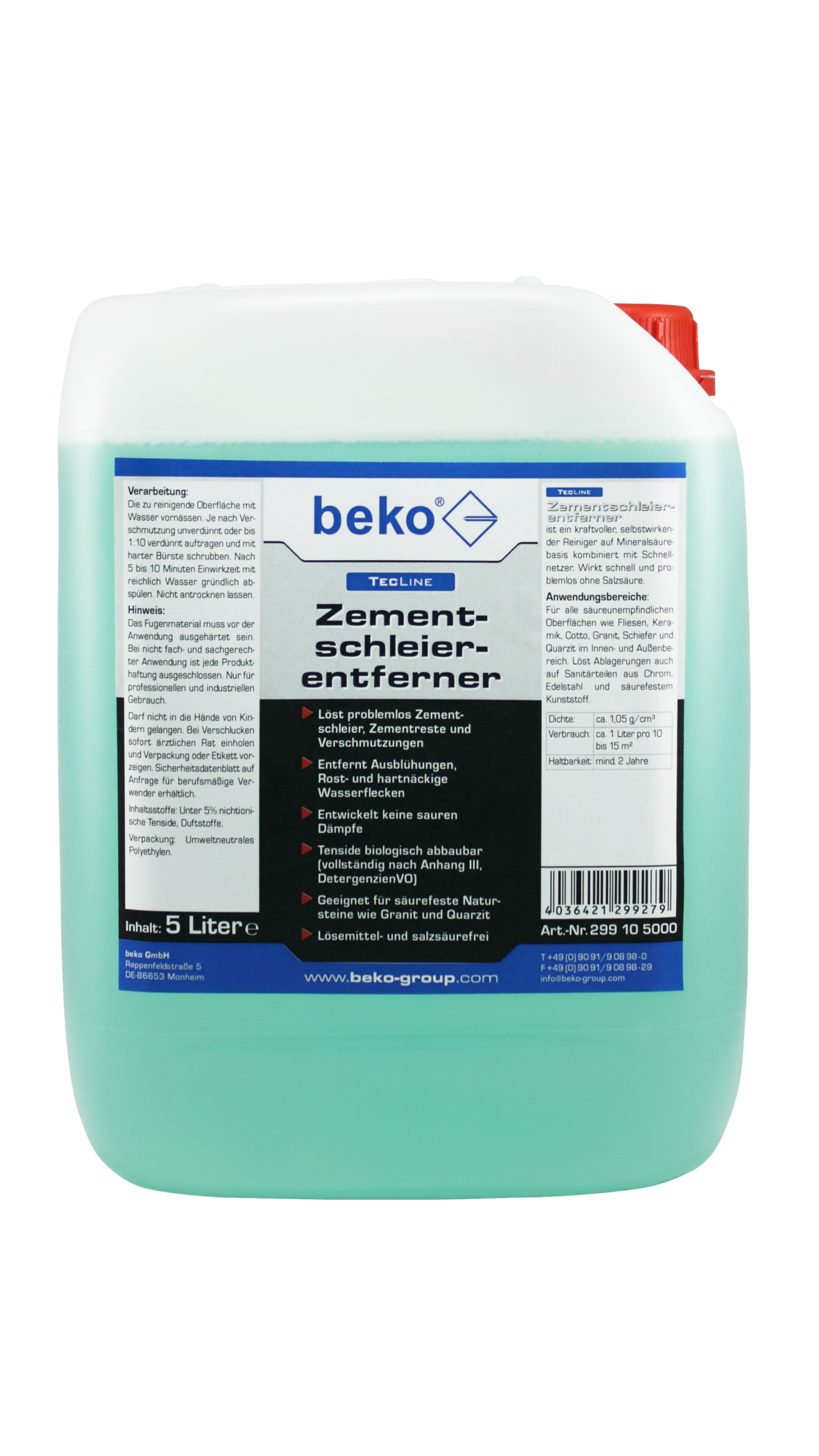 TecLine Zementschleierentferner  5 Liter
