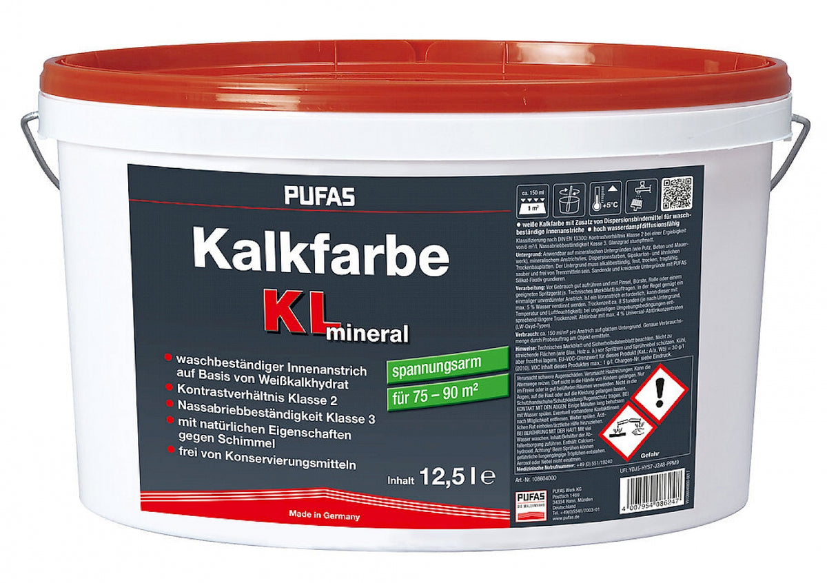 PUFAS Kalkfarbe KL mineral 12,5 L