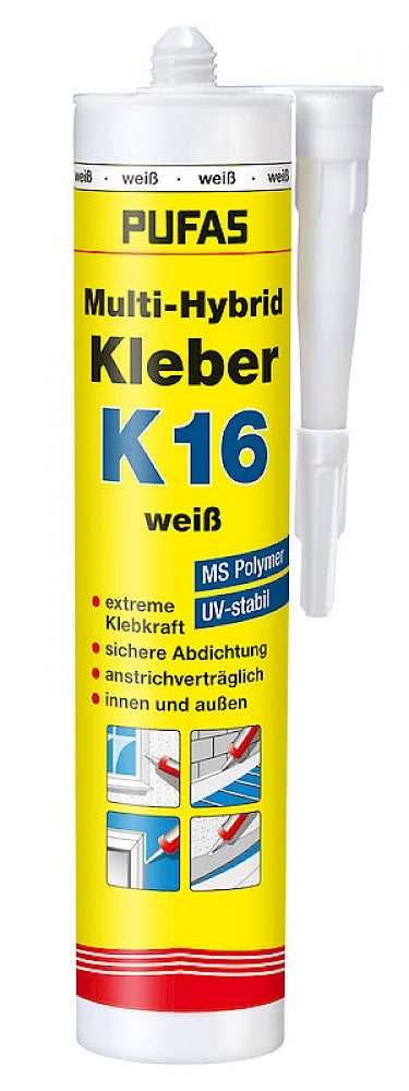 PUFAS Multi-Hybrid-Kleber K16 weiß 290 ml / 12 Stück VPE