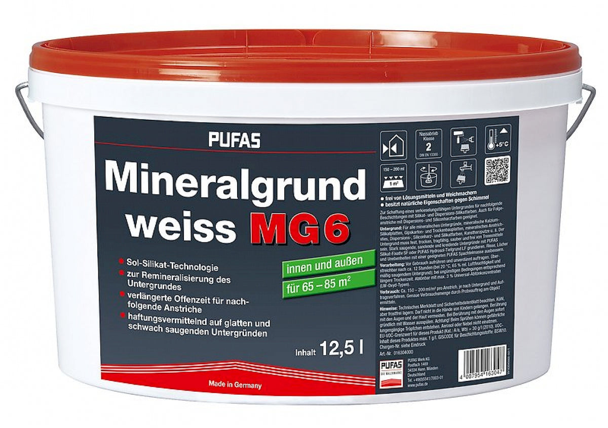 PUFAS Mineralgrund weiss  MG 6   12,5 Liter