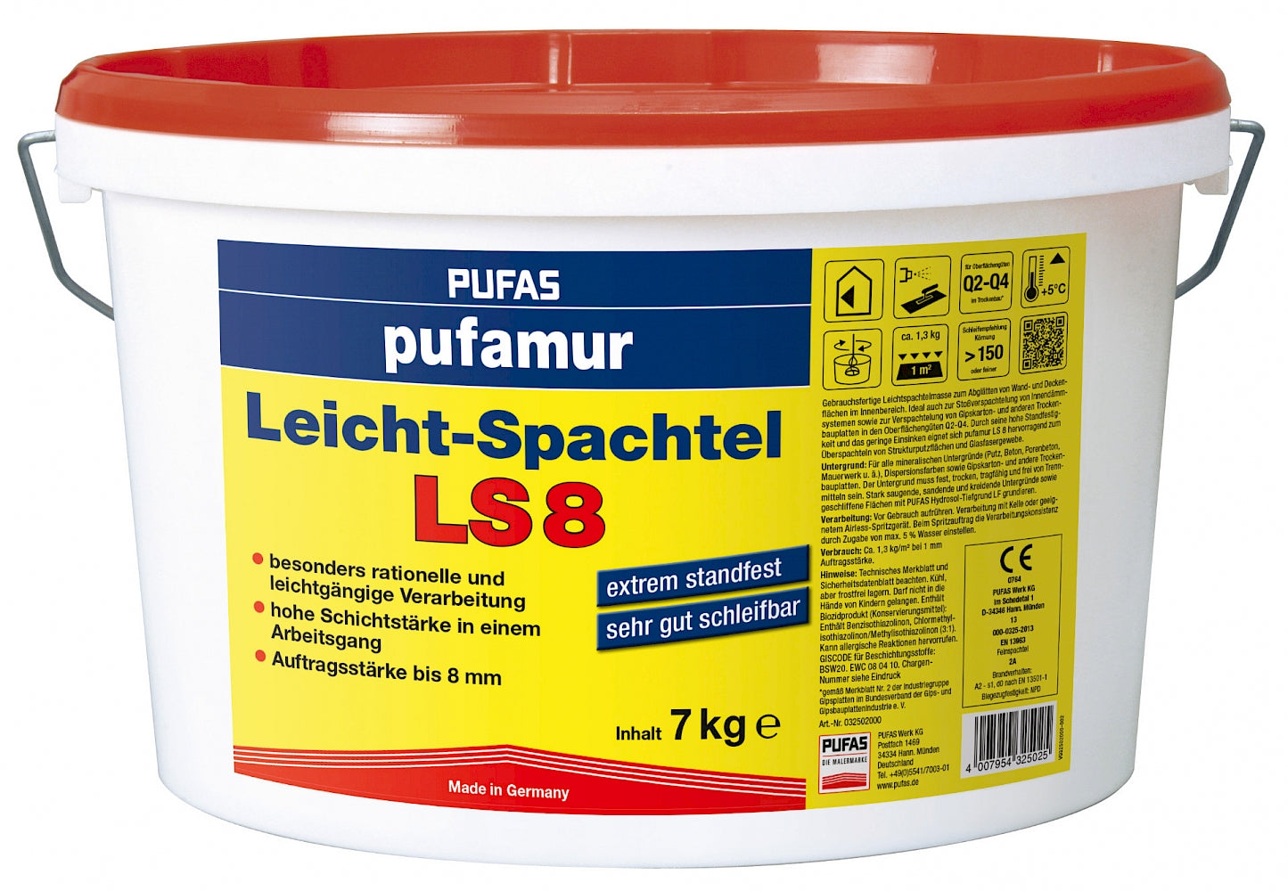 PUFAS pufamur Leichtspachtel LS 8 7 kg