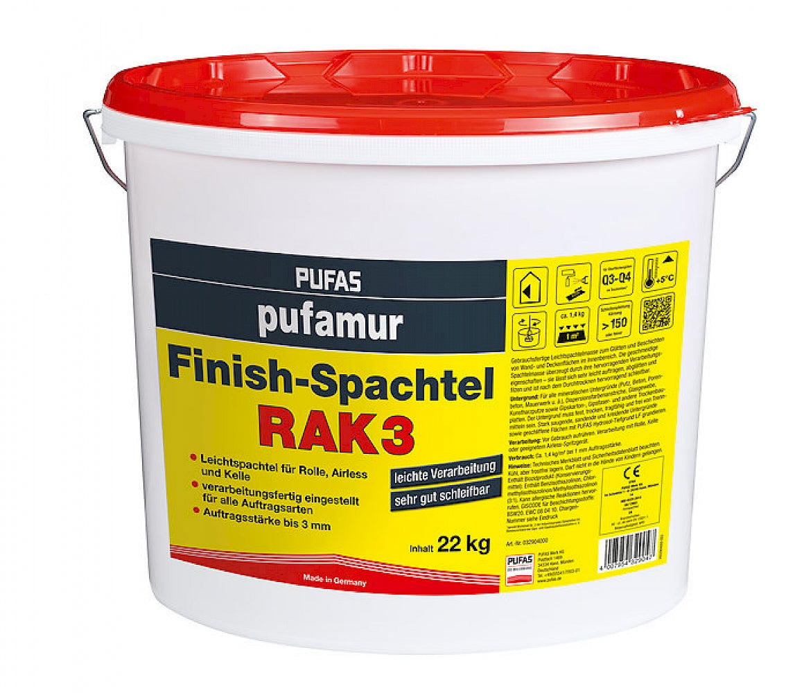PUFAS pufamur Finish-Spachtel RAK3 22 kg