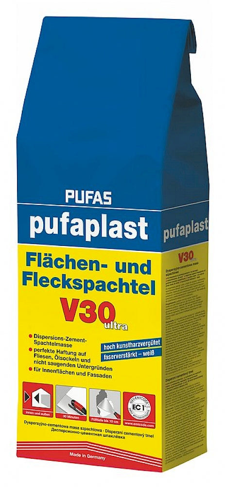 PUFAS pufaplast Flächen- und Fleckspachtel V30 ultra 5 kg/ 4 Stück VPE