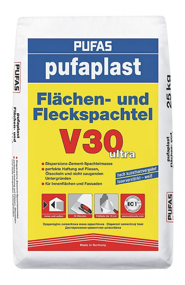 PUFAS pufaplast Flächen- und Fleckspachtel V30 ultra 25 kg