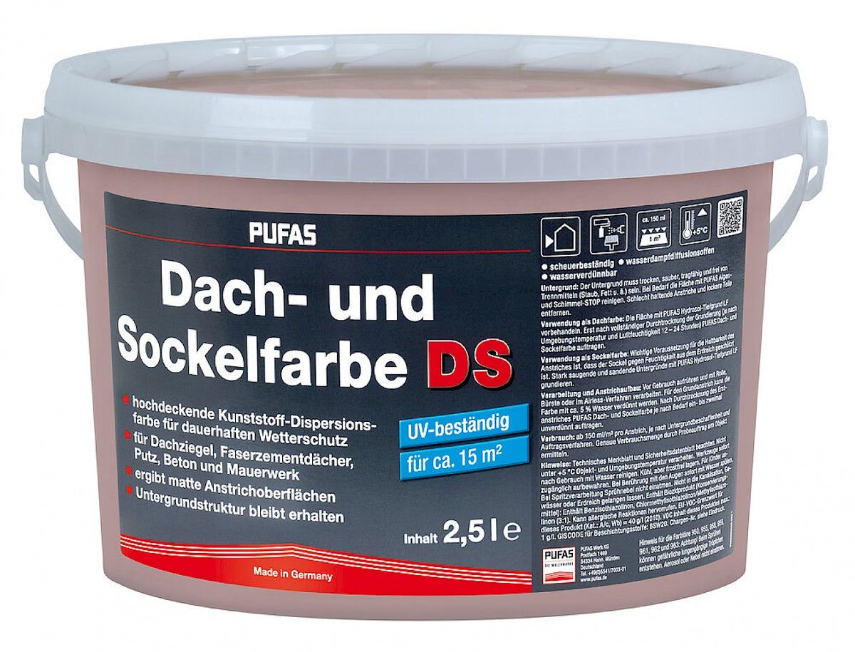 PUFAS Dach und Sockelfarbe / Kunststoff Dispersionsfarbe Wetterschutz