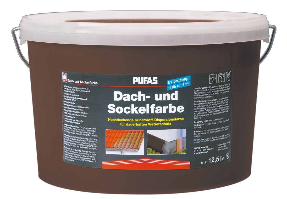 PUFAS Dach und Sockelfarbe / Kunststoff Dispersionsfarbe Wetterschutz