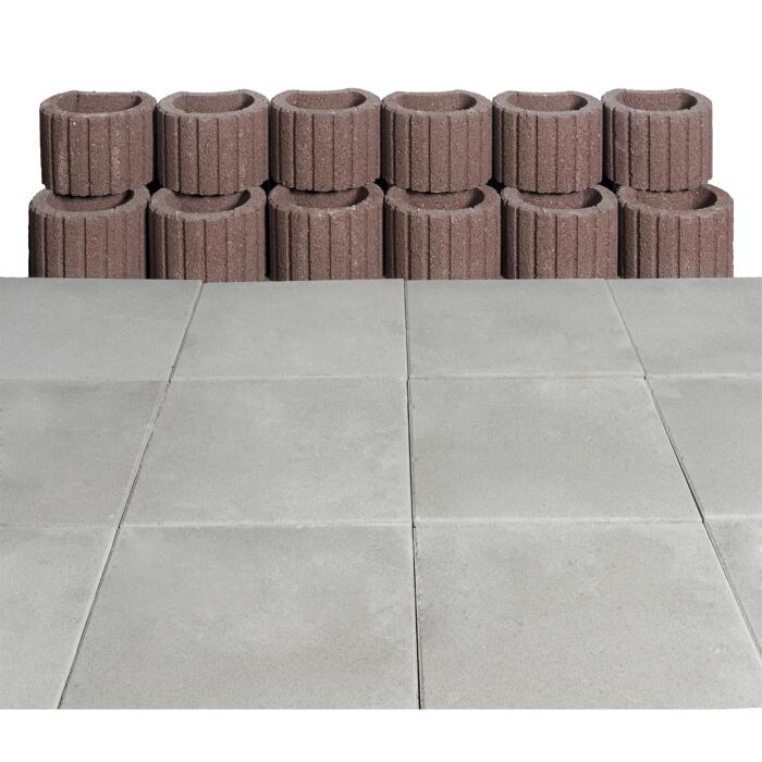 Betonplatte mit Fase grau