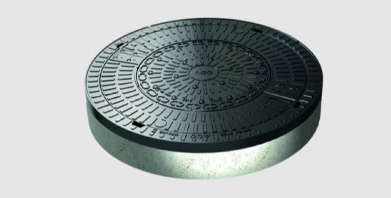 befahrbare Schachtabdeckung rund Betonguss / BEGU für Schachkonus / Schachtring Di 600 / 625 mm