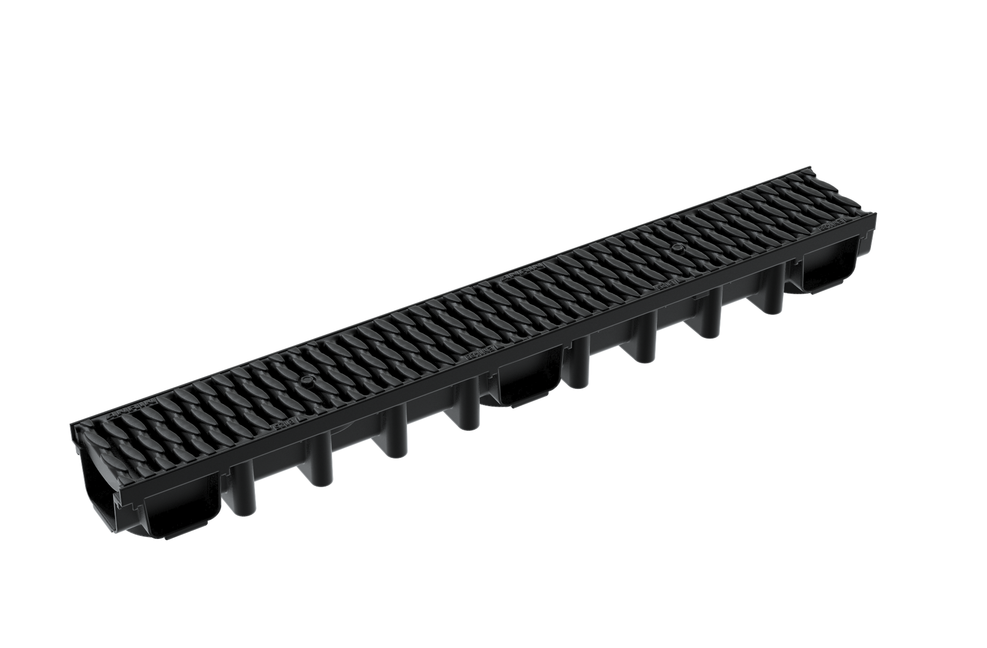 ANRIN SELF PP 0150 Evo Rinne mit Kunststoffrost B125 100 x 13,1 x  14,8 cm