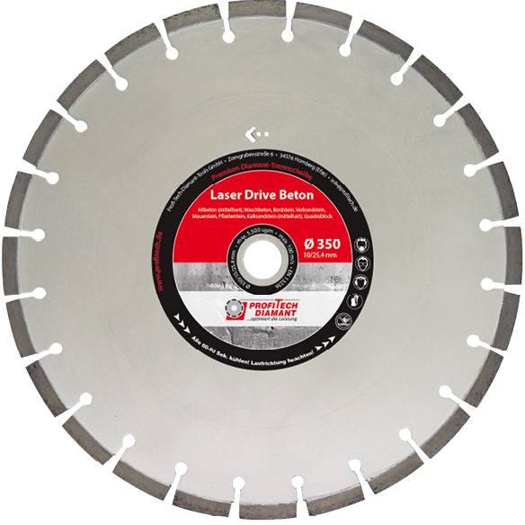 Diamanttrennscheibe Altbeton, Bordstein, Mauerstein Turbo Drive Laser