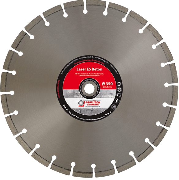 Diamanttrennscheibe für Altbeton / Mauersteine /Klinker Laser ES Beton