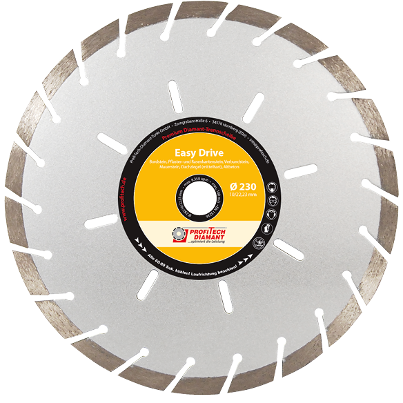 Diamanttrennscheibe Bordstein, Mauerstein, Beton Easy Drive