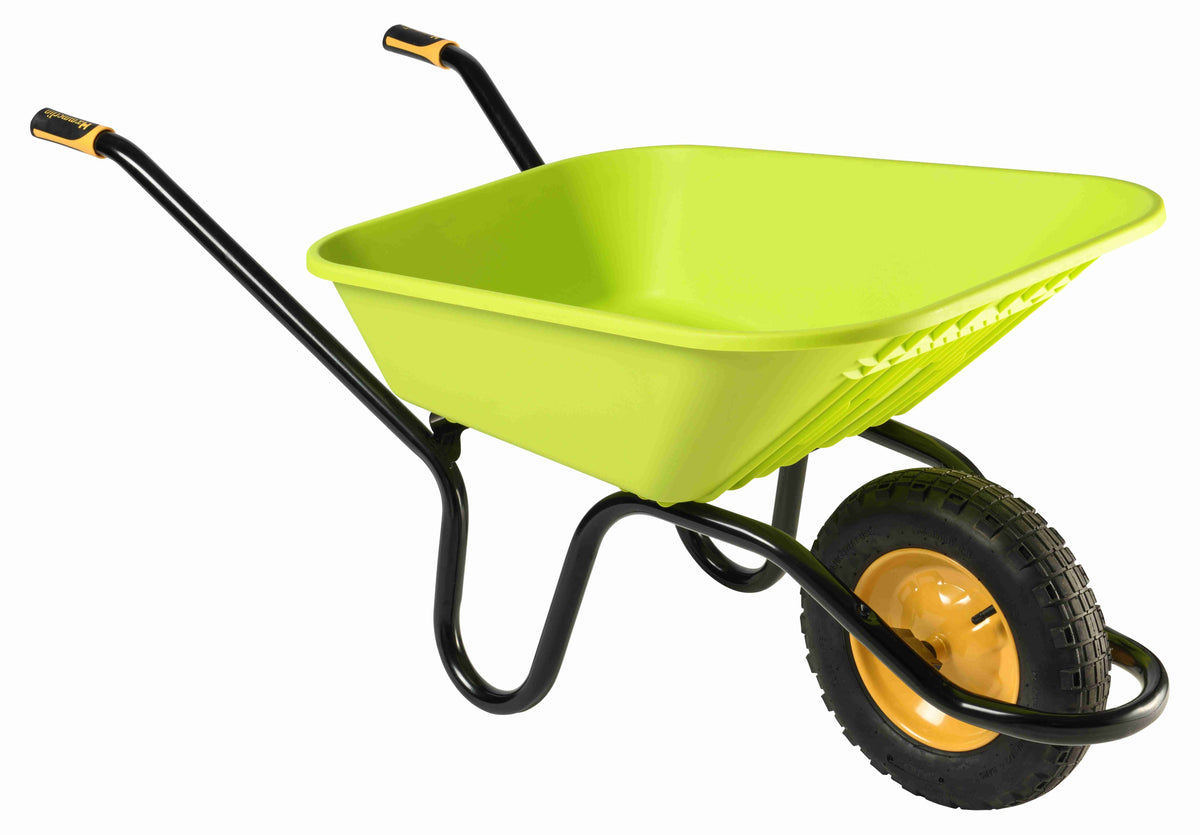 Haemmerlin Baukarre 100L - SUNNY Kunststoffmulde Anisgrün mit Luftrad