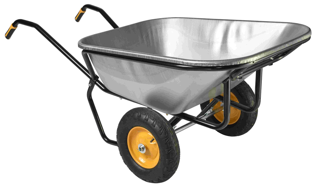 Haemmerlin Schubkarre EXPERT TWIN PREMIUM 230 verzinkt, 2 Lufträder