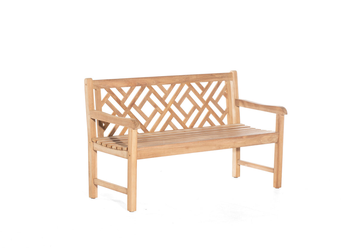 Bank "QUADRIGA" 2-SitzerTeakholz Pureca. 130 cm breitSonnenPartner