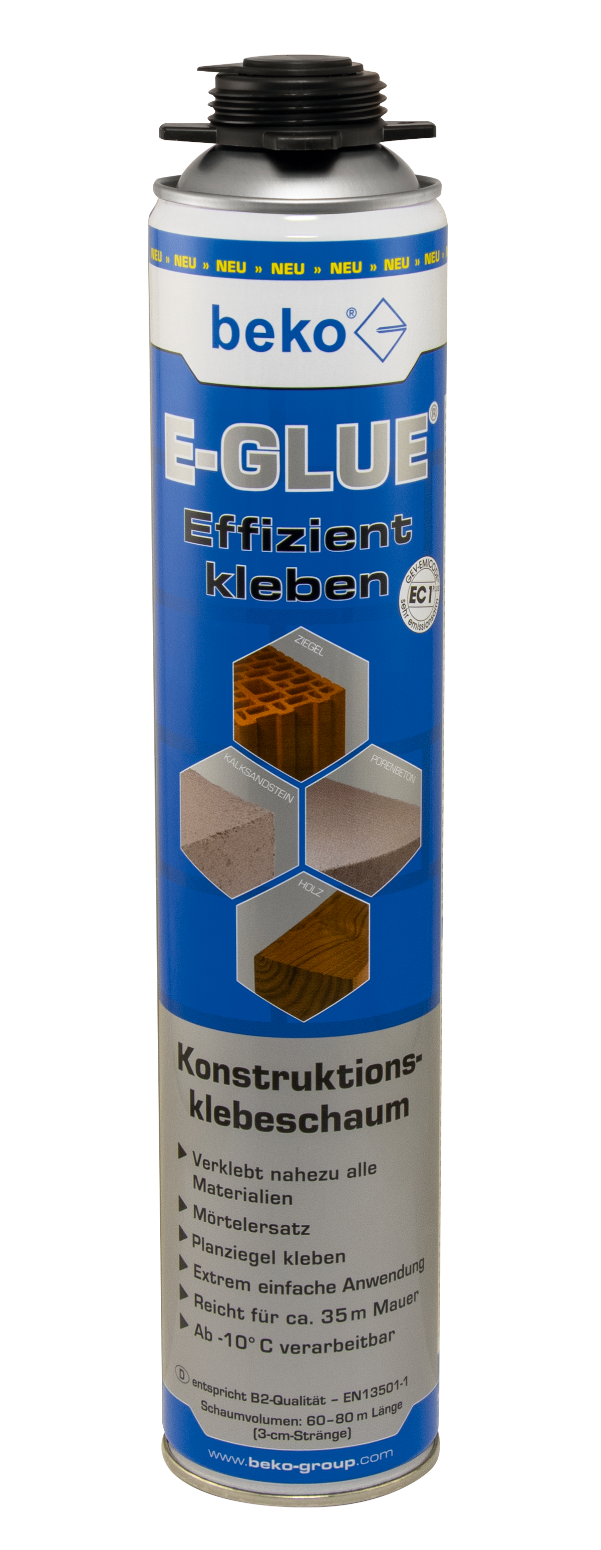 beko E-GLUE® Konstruktionsklebeschaum 810 ml