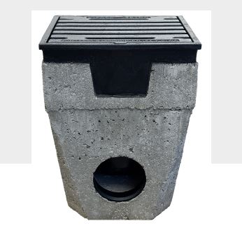 Sinkkasten aus Beton mit Gussroste / Straßeneinlauf / Hofeinlauf