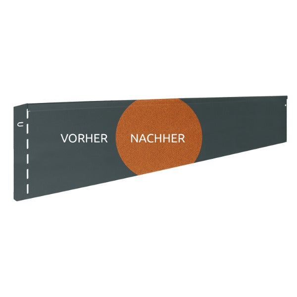 Metall Rasenkante Corten 13  118x13cm  0,65mm