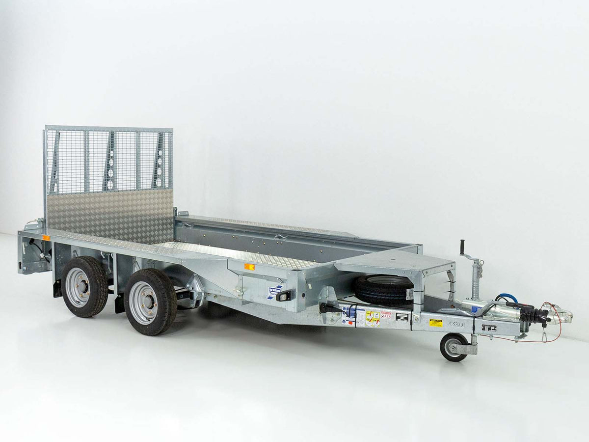 VERLEIHANHÄNGER Ifor Williams Baumaschinenanhänger 157x366 cm, 3.500 kg GG