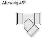 Aquatub-Rw Abzweig 45°