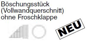 Böschungsstück Aquatub-Rw Vollwandquerschnitt