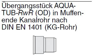 Aquatub-Rw Übergang auf KG-Muffenende