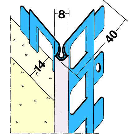 Außenputz-Eckschutzschiene 14mm, 250 cm   Stück