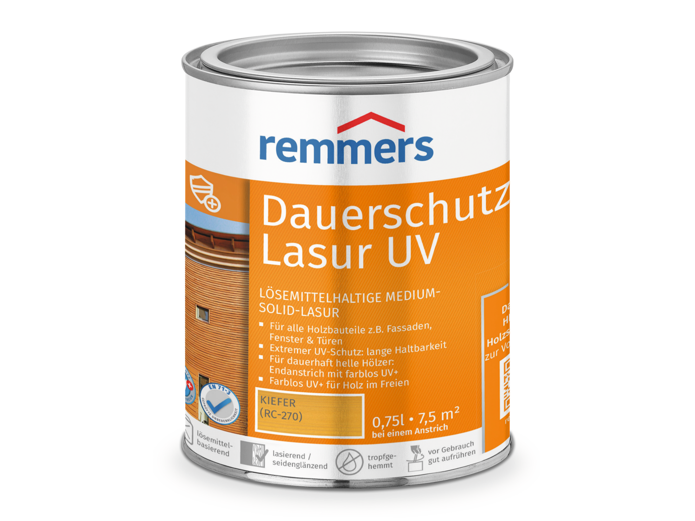 Remmers DAUERSCHUTZ-LASUR UV KIEFER RC-270  0,75 LTR